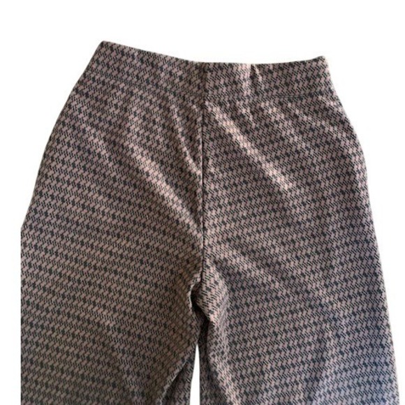 Max Studio London Retro Houndstooth Wide Leg Pants Women Size S Fall Brown Black - Picture 4 of 9